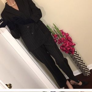 Ralph Lauren Gray Pinstriped pant suit